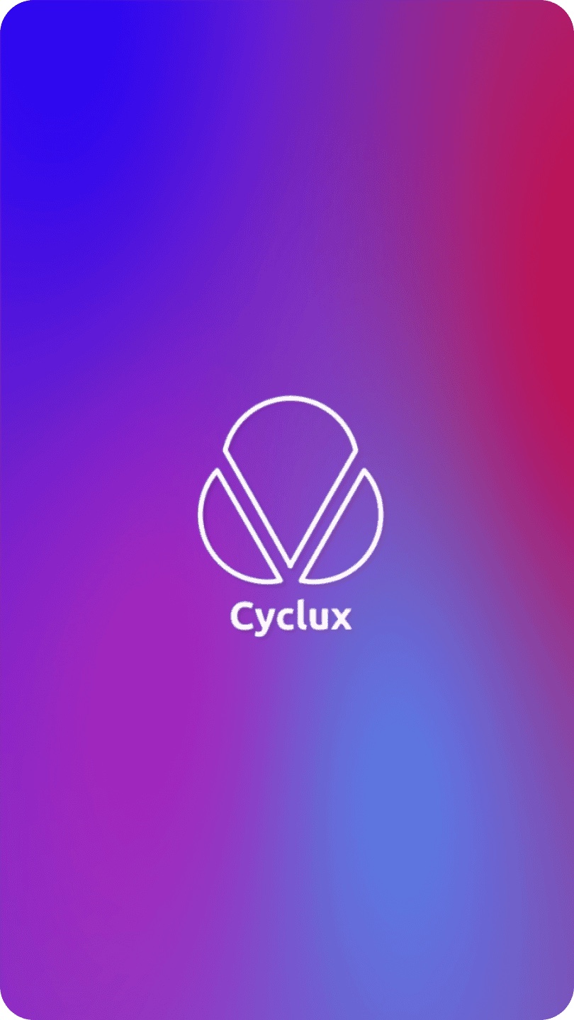 Cyclux companion app wireframe set A 2