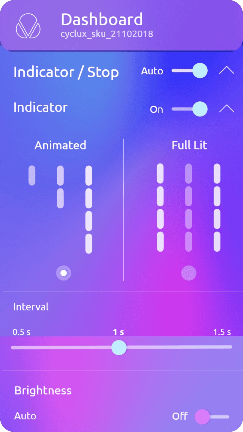 Cyclux companion app wireframe set B 5