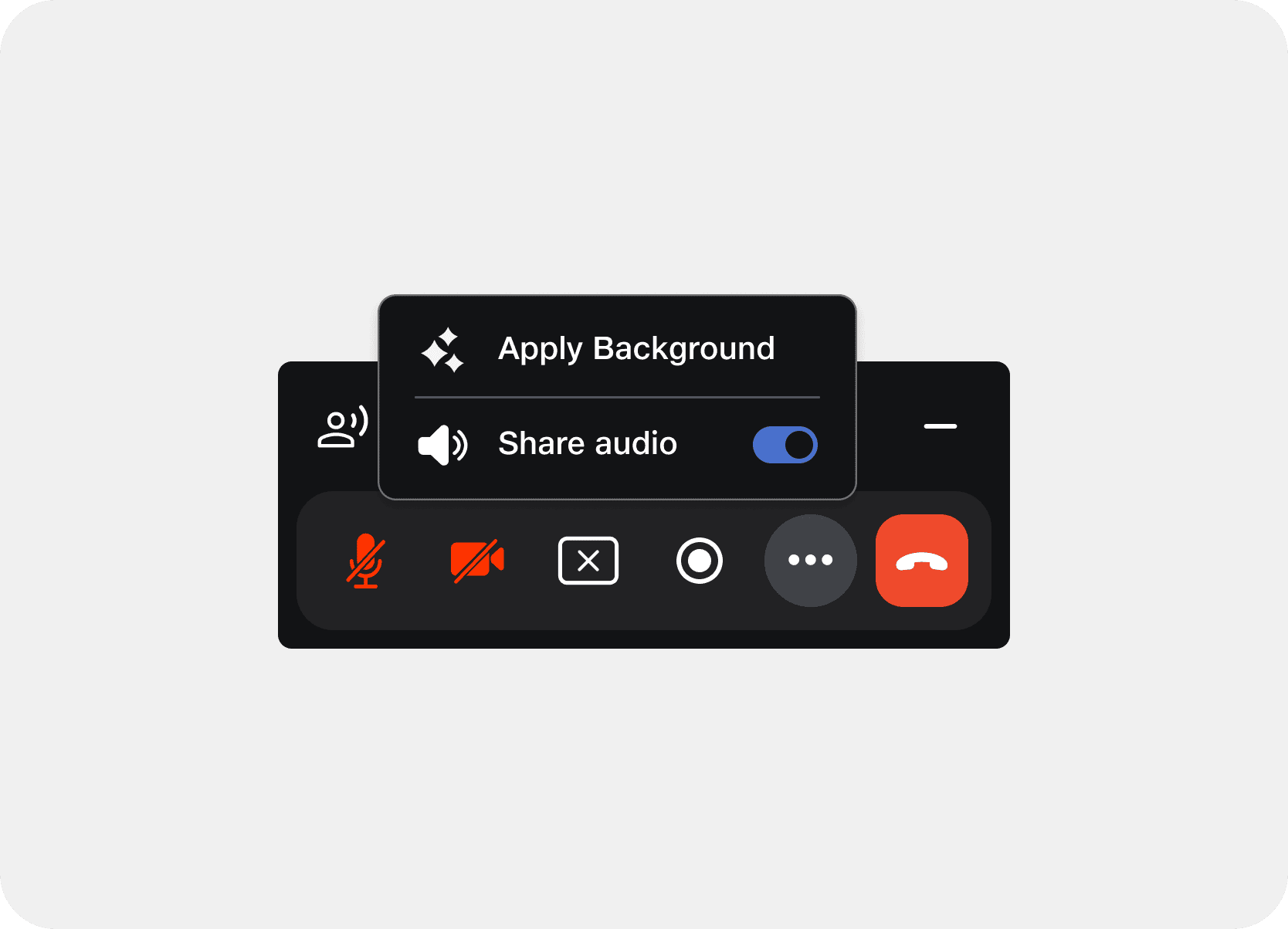 PIP more options menu