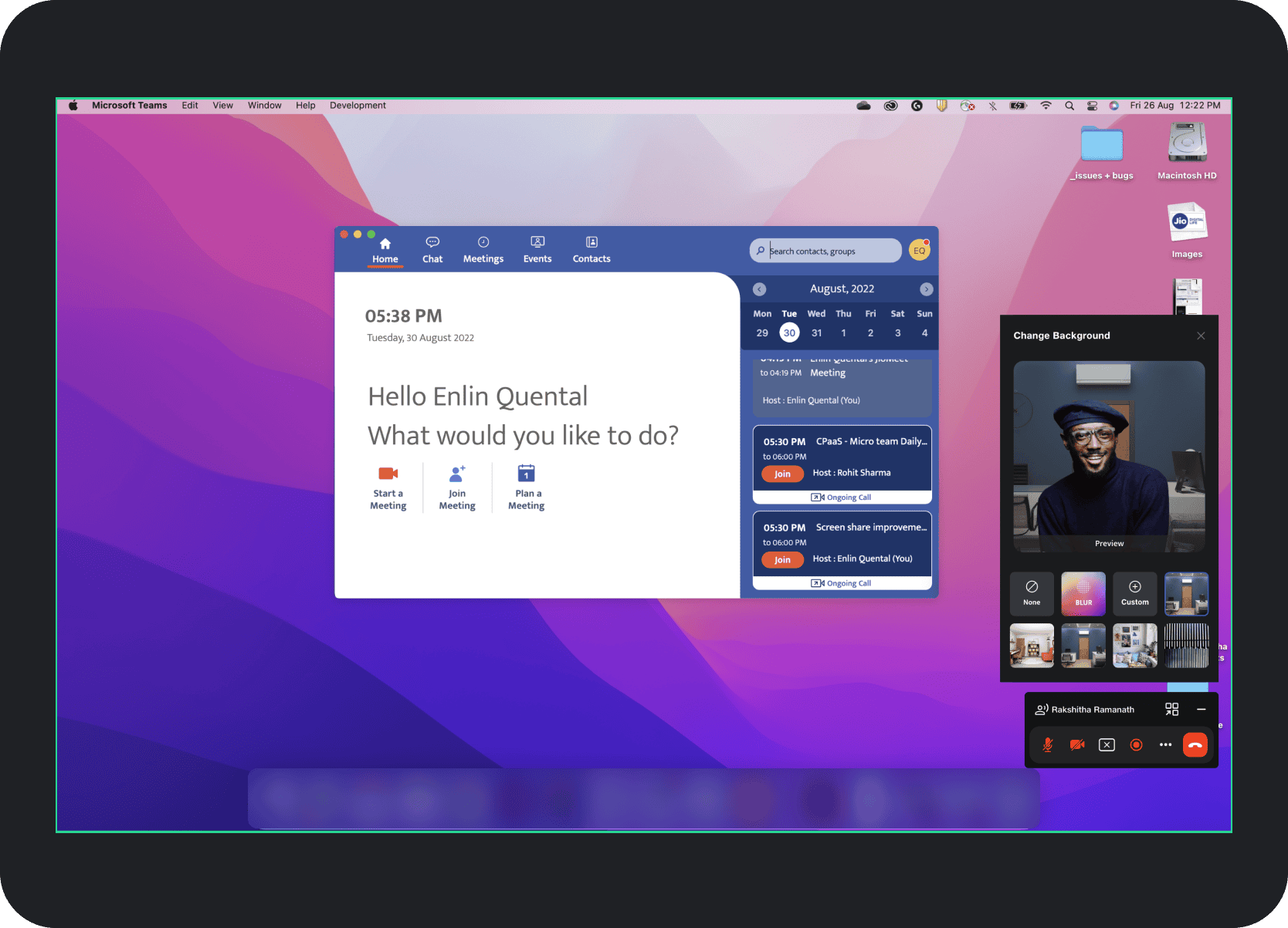 Draggable background menu