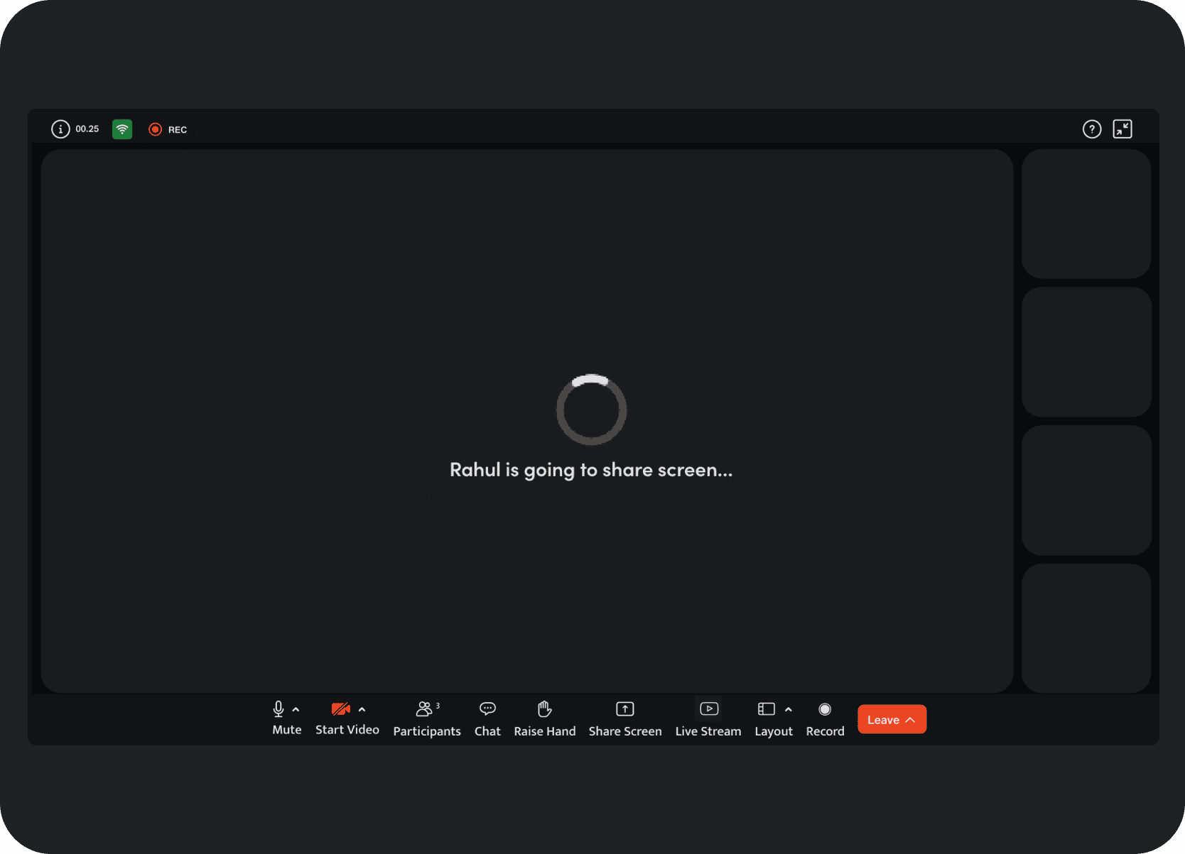 Viewer loading state