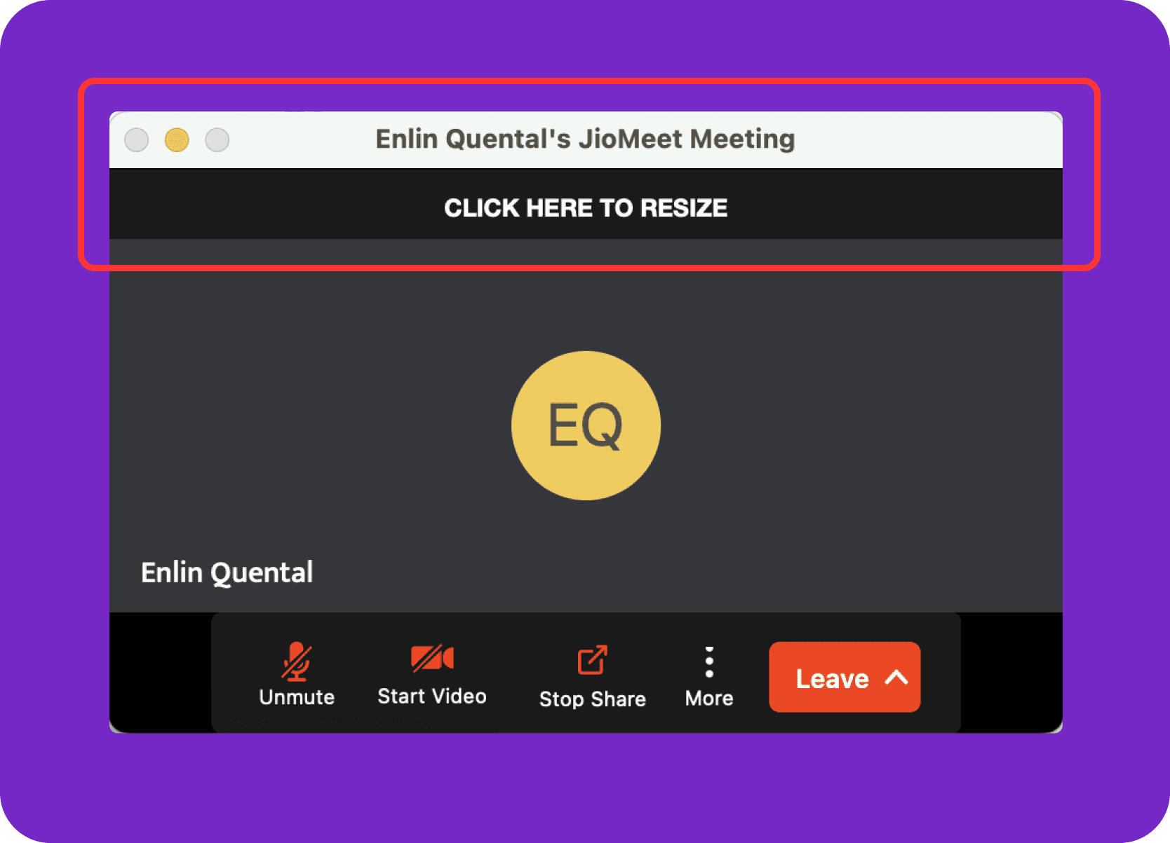 Redundant UI elements in screenshare