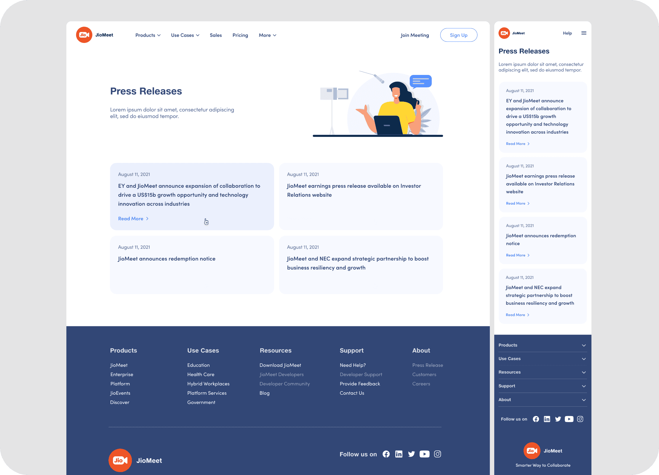 Press releases page